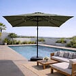 CONCEPT USINE - Parasol rectangulaire 3x4m déporté rotatif vert en aluminium CESARE - vignette