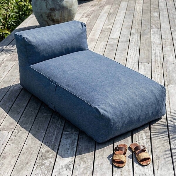 OVIALA - Salon de jardin modulable 4 places bleu pacific - Mixi - large