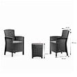 CONCEPT USINE - Ensemble de jardin 2 fauteuils gris anthracite avec table basse ADANA - vignette