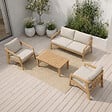CONCEPT USINE - Salon de jardin 4 places en acacia SAPA - vignette