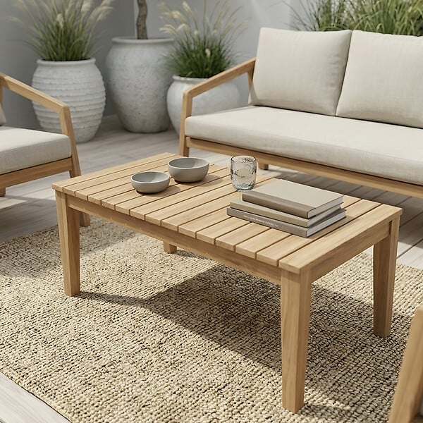 CONCEPT USINE - Salon de jardin 4 places en acacia SAPA - large