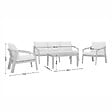 CONCEPT USINE - Salon de jardin 5 places en acacia SAPA - vignette
