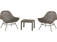 HABITAT ET JARDIN - Lot de 2 fauteuils de jardin avec table basse "Soléna" - Taupe - vignette