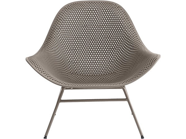 HABITAT ET JARDIN - Lot de 2 fauteuils de jardin avec table basse "Soléna" - Taupe - large