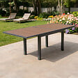 CONCEPT USINE - Table de jardin extensible 180 cm en aluminium et bois d'eucalyptus NIDO - vignette