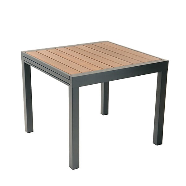 CONCEPT USINE - Table de jardin extensible 180 cm en aluminium et bois d'eucalyptus NIDO - large