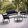 CONCEPT USINE - Salon de jardin 4 places gris anthracite avec table basse IZMIR - vignette