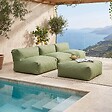 OVIALA - Canapé de jardin modulable 4 places vert cactus - Mixi - vignette