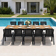 CONCEPT USINE - Salon de jardin 10 places avec table 240cm effet bois ESPERANCE - vignette