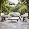 CONCEPT USINE - Salon de jardin 4 places blanc avec table basse IZMIR - vignette