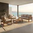 CONCEPT USINE - Salon de jardin 5 places en acacia SURIN - vignette