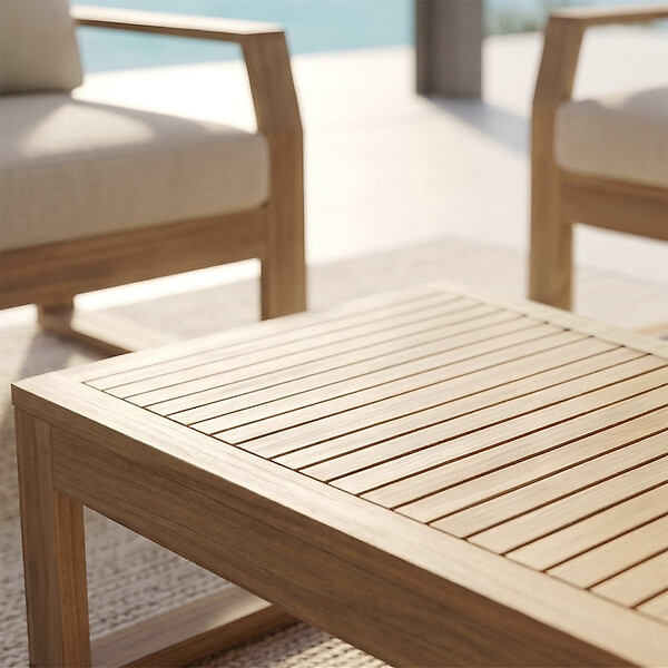 CONCEPT USINE - Salon de jardin 5 places en acacia SURIN - large