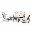 CONCEPT USINE - Salon de jardin 4 places gris et beige avec tables basses ATRANI - vignette
