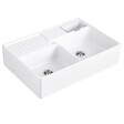 VILLEROY ET BOCH - Evier timbre d'office  Tradition 89,5 x 63 céramique vidage manuel blanc + Cache bonde anthracite - vignette