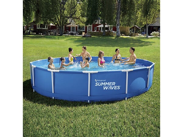 HABITAT ET JARDIN - Piscine tubulaire ronde "Annie" – 4,57 x 4,57 x 0,84 m - Bleu - large