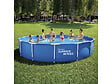 HABITAT ET JARDIN - Piscine tubulaire ronde "Annie" – 4,57 x 4,57 x 0,84 m - Bleu - vignette