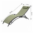 CONCEPT USINE - Lot de 2 transats ajustables gris et kaki CALI - vignette