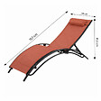 CONCEPT USINE - Lot de 2 transats ajustables noir et terracota CALI $ - vignette