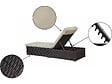 HABITAT ET JARDIN - Lot de 2 bains de soleil en résine tressée avec coussins et table basse "Alice" - Marron - vignette