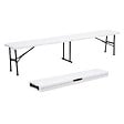 KZ GARDEN - Lot de 2 Bancs de Jardin Pliables Blancs 180 x 28 x 43.5H cm Banc Exterieur Interieur Camping Réception KZ GARDEN - vignette