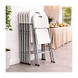 KZ GARDEN - Lot de 2 Chaises pliantes blanches Plastique renforcé Chaise Camping Terrasse Réceptions KZGarden - vignette