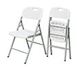 KZ GARDEN - Lot de 2 Chaises pliantes blanches Plastique renforcé Chaise Camping Terrasse Réceptions KZGarden - vignette