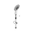 GROHE - GROHE Douchette 3 jets Rainshower SmartActive 130 avec support - vignette