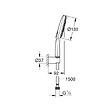 GROHE - GROHE Douchette 3 jets Rainshower SmartActive 130 avec support - vignette
