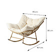 CONCEPT USINE - Fauteuil à bascule d'intérieur et d'extérieur beige QUITO - vignette