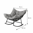 CONCEPT USINE - Fauteuil à bascule d'intérieur et d'extérieur gris QUITO - vignette