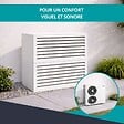 ATOLE - Cache climatiseur ATOLE en Aluminium Thermolaqué - Taille 3 : H. 130 x L. 135 x P. 85 cm - Blanc - vignette