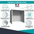 ATOLE - Cache climatiseur ATOLE en Aluminium Thermolaqué - Taille 3 : H. 130 x L. 135 x P. 85 cm - Blanc - vignette