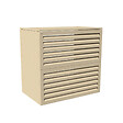 ATOLE - Cache climatiseur ATOLE en Aluminium Thermolaqué - Taille 3 : H. 130 x L. 135 x P. 85 cm - Crème - vignette