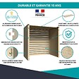 ATOLE - Cache climatiseur ATOLE en Aluminium Thermolaqué - Taille 3 : H. 130 x L. 135 x P. 85 cm - Crème - vignette