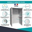 ATOLE - Cache climatiseur ATOLE en Aluminium Thermolaqué - Taille 4 : H. 157 x L. 100 x P. 84 cm - Blanc - vignette