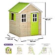 KANGUI - Maisonnette Enfant Extérieur en Bois TINNI avec Plancher - vignette