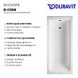 DURAVIT - Baignoire acrylique avec pieds D-Code - Dimensions : 160 x 70 cm - Couleur : BLANC - vignette