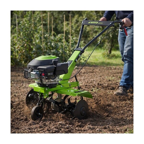 VITO - Motobineuse thermique 5CV 149Cm3 Largeur de Travail 630mm Fraise Ø260mm - Motoculteur à Essence 4T Labourer Jardin Potager VITO - large