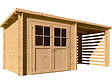 HABITAT ET JARDIN - Abri de jardin bois avec appentis "Aureval" - 11m² - 2.24 x 5.01 x 2.07 m - 28 mm - vignette