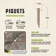 KZ GARDEN - Kit Toile de paillage Papier Kraft 0.9 x 20m + 60 Piquets Bois fixation Paillage Autodégradable Anti mauvaises herbes Jardin - vignette