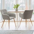 ID MARKET - Lot de 2 chaises de salle à manger scandinaves, fauteuils de table DANIA gris - vignette