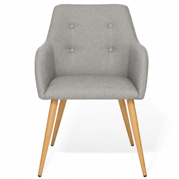 ID MARKET - Lot de 2 chaises de salle à manger scandinaves, fauteuils de table DANIA gris - large