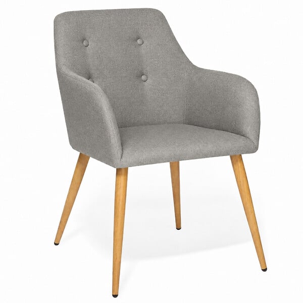 ID MARKET - Lot de 2 chaises de salle à manger scandinaves, fauteuils de table DANIA gris - large