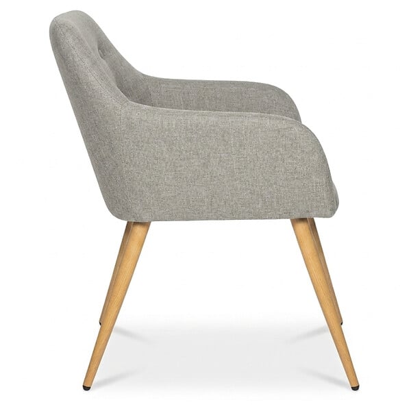 ID MARKET - Lot de 2 chaises de salle à manger scandinaves, fauteuils de table DANIA gris - large