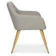 ID MARKET - Lot de 2 chaises de salle à manger scandinaves, fauteuils de table DANIA gris - vignette