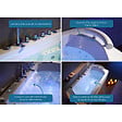 DISTRIBAIN - Baignoire balnéo Santorin 68 jets - vignette