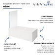 VITRA - Baignoire rectangulaire VitrA Neon 180x80cm + Pare bain droit AURYS Mist 1 chromé profilé droite - vignette