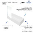 VITRA - Baignoire rectangulaire VitrA Neon 170x75cm + Pare bain gauche AURYS Mist 1 chromé profilé gauche - vignette