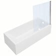VITRA - Baignoire rectangulaire VitrA Neon 170x75cm + Pare bain droit AURYS Raywall chromé profilé droite - vignette
