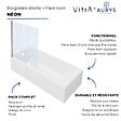 VITRA - Baignoire rectangulaire VitrA Neon 170x75cm + Pare bain droit AURYS Raywall chromé profilé droite - vignette